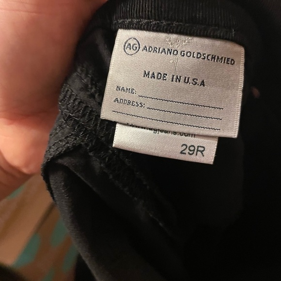 AG ADRIANO GOLDSCHMIED BLACK VELOUR SUPER SKINNY LEGGING PANT - Picture 5 of 6